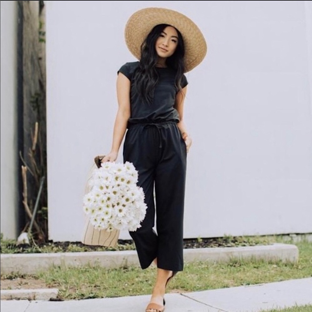 Black Crop Jumpsuit by Albion Fit